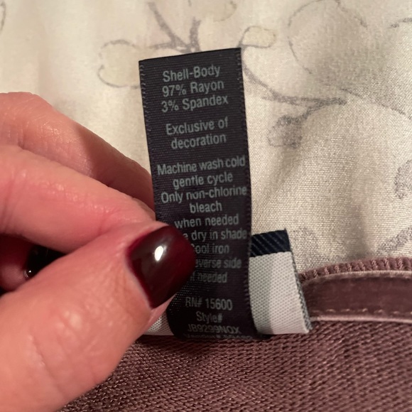 Daytrip long crochet sleeve knotted from knit top in plum size xs - Picture 3 of 6